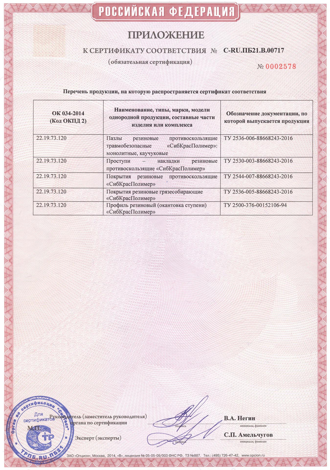 пожарный сертификат